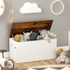 Flip-top Storage Chest 2-in-1 Modern Wooden Storage Bench Trunk Organizer Bench