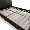 Double 4ft6 Black Faux Leather Bed with Mattress - Stylish & Comfortable