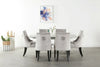 Velvet Dining Chair with Door Knocker Ring Windsor Dressing Room Chair 1/2/4/6