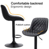 2PC/Set Bar Stools Adjustable Swivel Leather Pub Chair Kitchen Dining Chairs Set