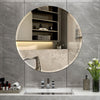 16'' Round Wall Mirror Self Adhesive Stick Bathroom Bedroom Office Vanity Decor