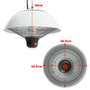 1500W/2000W Pendant Patio Ceiling Heater Hanging Electric Heater Indoor Outdoor