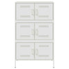 Highboard White 68x39x113 Steel C8U5