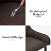 2x Brown Dining Chairs Faux Leather High Back Diamond Design Chairs Modern