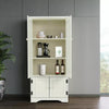 Tall Kitchen Larder Slim White Pantry Cabinet Cupboard Storage Unit Shelves Wood