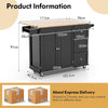 Kitchen Storage Trolley Cart Drawers Cabinet Rolling Island Cupboard Black