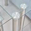 Clear Square Nest of 3 Tables Glass Nested Side End Tables Set Modern Home Decor