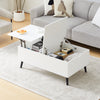 Coffee Table Lift Up Top With Storage Shelf Living Room Home Office White
