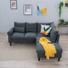 L-Shaped Corner Sofa, Sectional Couch with Built-in USB Port Chaise