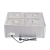 Electric Food Warmer Catering 4/6 Pots Bain Marie Buffet Wet Well Heat with Lids