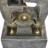 Garden Water Feature Outdoor Solar LED Cascading Flowing Water Fountain w Lights