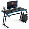 Z Shaped Ergonomic Gaming Desk Home Office Computer Workstation Table Cup Holder