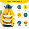 3-Tier Pineapple Kids Toy Shelf 360° Rotating Storage Organizer Collection Rack