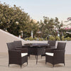 Square Round Rattan Coffee Table with 2/4 Chairs Set Bistro Outdoor Garden Patio