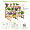 3-Tier Plant Pot Stand Freestanding Ladder Step Shelf Rack Flower Display Shelf