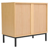 Chest of 3 Drawers Wood Bedside Table Cabinet Desk Bedroom Furniture Metal Legs