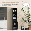 164 CM Tall Bathroom Organizer W/ Adjustable Shelves-Black