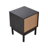 1 Drawer Wooden Bedroom Bedside Cabinet Open Storage Shelf Nightstand Side Table