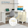 L-Shaped Corner Computer Desk Workstation Home Office PC Table Writing Desk