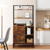 Office Display Cabinet with Bookshelf Large Storage 2 Tier Shelf Industrial