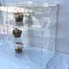 3-Tier Acrylic Bakery Pastry Display Case Cabinet Cakes Donuts Cupcakes Pastries