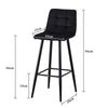 2 Pcs Breakfast Bar Stools High Counter Chair Kitchen Pub Restaurant Barstool