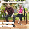 Garden Metal Loveseat Chair 127CM Outdoor Bench-Black