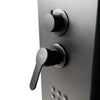 Manual Thermostatic Shower Panel Tower 48 Body Jets Waterfall Bath Spout Black
