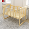 Baby Wooden Bedside Crib Co-Sleeping w/Mosquito Net&Mattress,Newborn-Toddler Cot