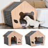 XL Plastic Dog Kennel Pet House Garden Indoor Outdoor Animal Shelter Bed+Door