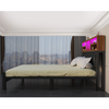 Double Bed Frame Industrial Metal Platform Bed w/ LED Headboard and Footboard UK
