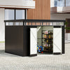 8.5x9.7ft Storage Shed Bike Metal Sloped Roof Tool House Cabinet for Garden Yard