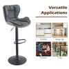 2x Bar Stools Faux Leather Gas Lift Adjustable Pub Chair Frosting Base Swivel