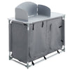 Outdoor 2-6 Shelf Camping Foldable Cupboard Kitchen Station Cook Table Aluminum