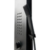 Manual Thermostatic Shower Panel Tower 48 Body Jets Waterfall Bath Spout Black