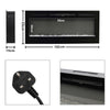 40'' Electric LED Fireplace Wall Inset/Wall Mount Heater Digital 9 Colours Flame