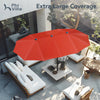 13ft Large Parasols Patio Umbrella Outdoor Umbrella Double-Sided Market Umbrella