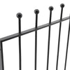 Iron Garden Gate Ball Top Driveway Double Swing Gate Pedestrian Entrance Door