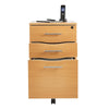 Office Filing Cabinet Pedestal Under Desk Storage Unit 3 Drawers Castors Beech