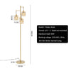 3 Head Tree Standard Floor Lamp Living Room Reading Light Free Standing Lighting