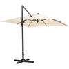 Patio Parasol Base Sets Offset Cantilever Umbrella Sun Shade Rainproof Canopy