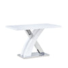High Gloss Table Elegant Smooth Dining Room Furniture Rectangular Table 120cm