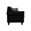 2, 3 Seater Black Linen Fabric Couch Sofa Armchair with 2 Pillows Living Room