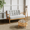 Sofa Couch Solid Wood Chair Soft Flannel Upholstered Seat Living Room Furniture