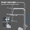 Thermostatic Exposed Shower Mixer Bathroom Twin Head Large Round Bar Set Chrome