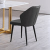 Set of 2 Faux Leather/Suede Dining Chairs Metal Legs Reception Restaurant Chair
