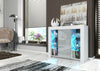 Modern Sideboard Display Cabinet I TV Stand I High Gloss Doors I Free LED Lights