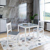 Grey Dining Table and 2 Chairs Solid Wood Classic Kitchen Dining Room Furniture