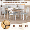 Set of 2Folding Wooden Dining Chair Faux Leather Upholstered Kitchen Chairs