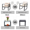3 Pcs Outdoor Rocking Bistro Set PE Rattan Rocking Chair Set w/Cushions-Brown